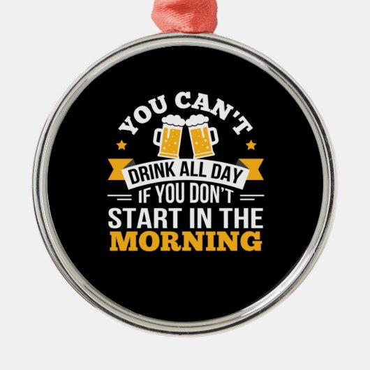 ビール飲み放題誕生日 メタルオーナメント (正面)