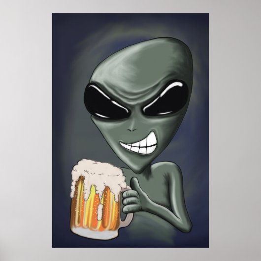 ビール飲み物IIプリント ポスター (正面)