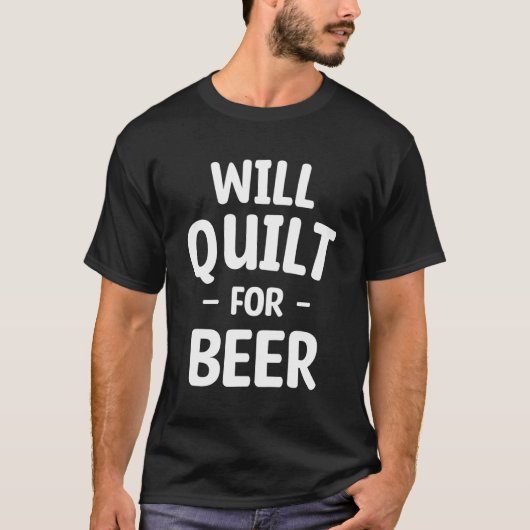 ビール飲み用ウィル裁縫キルティング継ぎ目 Tシャツ (正面)