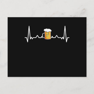 ビール飲み酒のアルコール心拍プレゼント 案内ポストカード