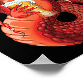 ビール飲み龍 ポスター (角)