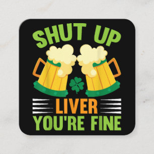 ビール飲みSaint patricks day黙って肝臓あなた スクエア名刺