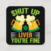 ビール飲みSaint patricks day黙って肝臓あなた スクエア名刺 (裏面)