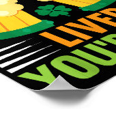 ビール飲みSaint patricks day黙って肝臓あなた ポスター (角)
