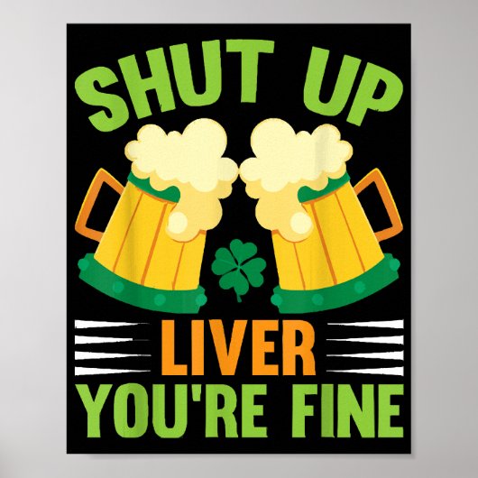 ビール飲みSaint patricks day黙って肝臓あなた ポスター (正面)