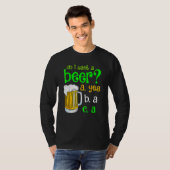 ビール飲みSt patricks dayおもしろい Tシャツ (正面フル)