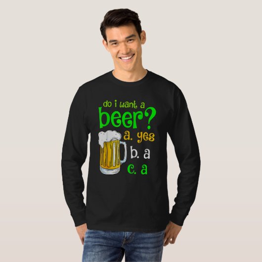 ビール飲みSt patricks dayおもしろい Tシャツ (正面フル)