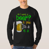 ビール飲みSt patricks dayおもしろい Tシャツ (正面)