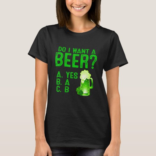 ビール飲みSt patricks dayおもしろい Tシャツ (正面)