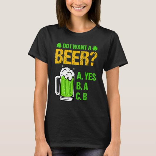 ビール飲みSt patricks dayTee Funn Tシャツ (正面)
