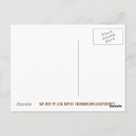 ビール飲む?おもしろいユーモア猫の写真撮影 ポストカード (裏面)