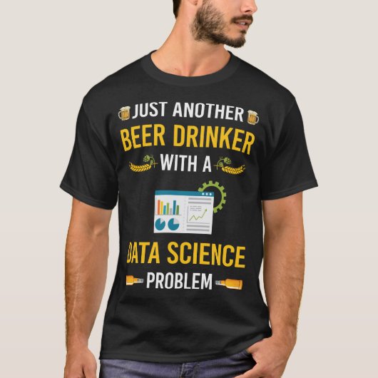 ビール飲料データ科学 Tシャツ (正面)