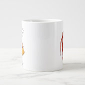 ビール飲料ロブスターパーソナライズされた名 ジャンボコーヒーマグカップ (正面)