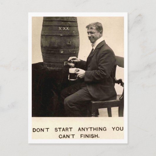 ビール飲料ヴィンテージ1909 ポストカード (正面)