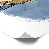 ビール魚釣り ポスター (角)