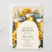 ビール鮮やか開花コテージコアブライダルシャワー 招待状 (正面)