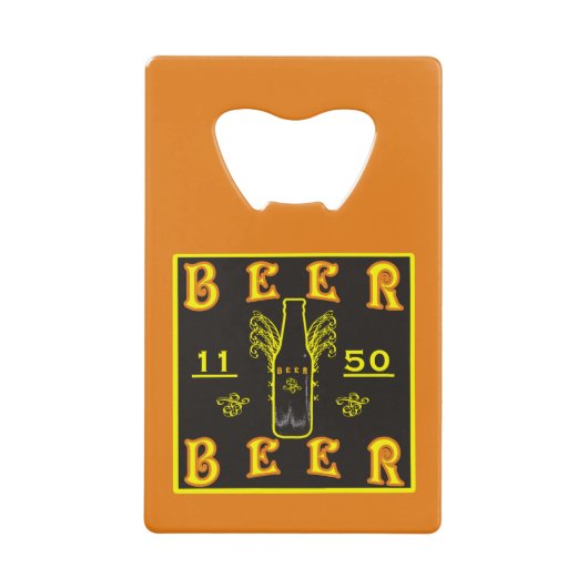 ビール11 50オレンジ クレジットカード栓抜き (正面)