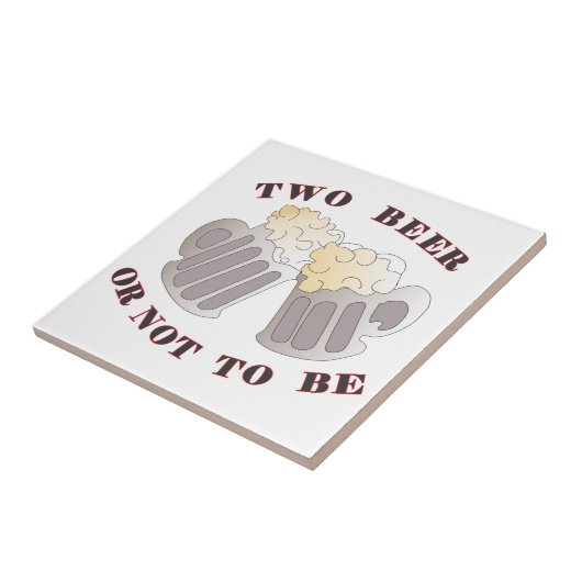 ビール2杯 タイル (側面)