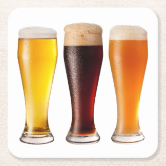 ビール3杯のコースター スクエアペーパーコースター