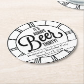 ビール30コースター ラウンドペーパーコースター (アングル)