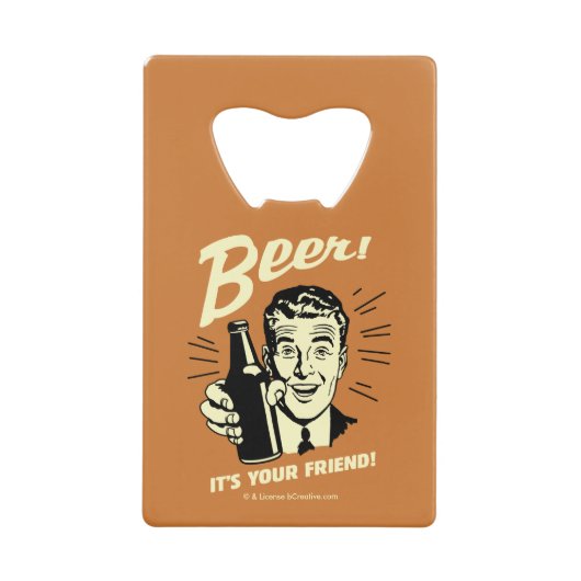 ビール:お友達よ クレジットカード栓抜き (正面)