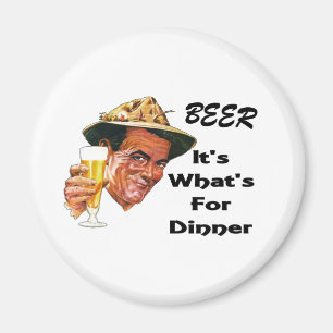 ビール-それはであるものが夕食のためです! マグネット