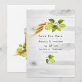 ビール ウィロー グリーンとゴールド セーブザデート (正面/裏面)