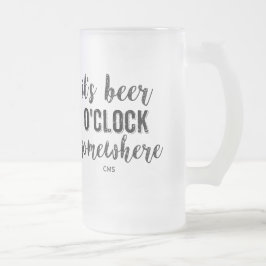 ビール・オークロックどこかのヴィンテージ・モノグラムおもしろいだ フロストグラスビールジョッキ