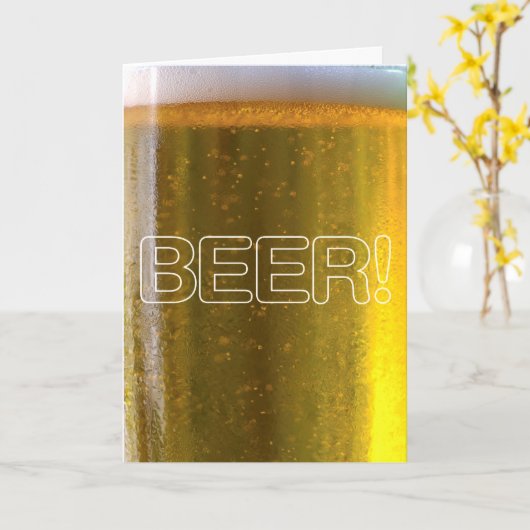 ビール! カード (黄色い花)