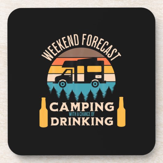 ビール キャンピング ビール 誕生日 コースター (正面)