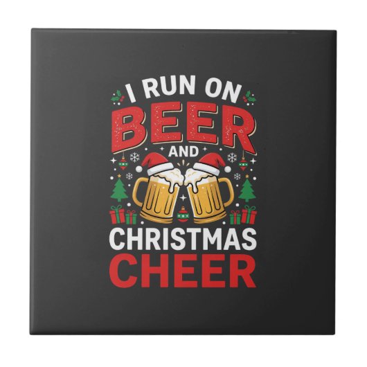 ビール クリスマスの歓喜 休日の飲酒 タイル (正面)