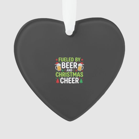 ビール クリスマスの歓喜 休日の飲酒 ベクター オーナメント (正面)
