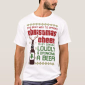 ビール – クリスマス最高のの応援を広める方法 Tシャツ (正面)
