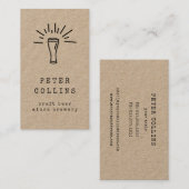 ビール·グラス·マイクロ·ビール·ラスト·クラフト·紙 名刺 (正面/裏面)