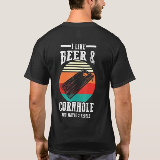 ビール コーンホール コーンホールが好き Tシャツ (裏面)