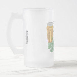 ビール&シャムロック/アイルランドことわざ フロストグラスビールジョッキ