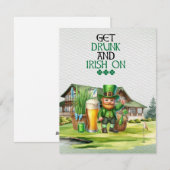 ビール&シャムロック・セントパトリックの日を持つゴルファー シーズンカード (正面/裏面)
