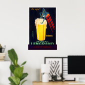 ビール シャンパン ワイン 飲料品 ビンテージ 旅行 ポスター (ホームオフィス)