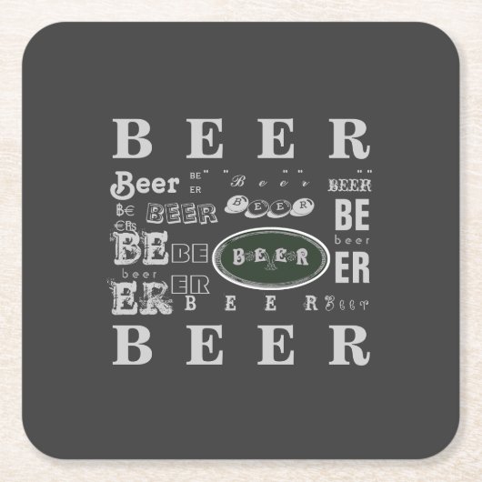 ビール スクエアペーパーコースター (正面)