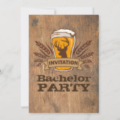 ビール＆スタッグの荒らし独身パーティーカード 招待状 (裏面)