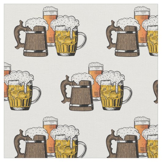 ビール | スリービアーズ応援 | おもしろい漫画 ファブリック (クローズアップ)