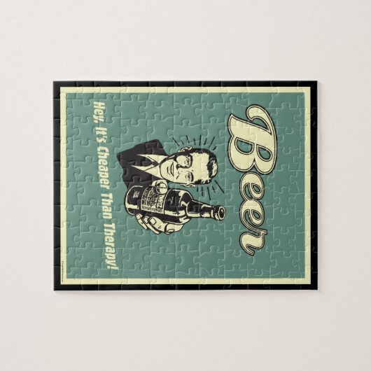 ビール:セラピーより安い ジグソーパズル (横)