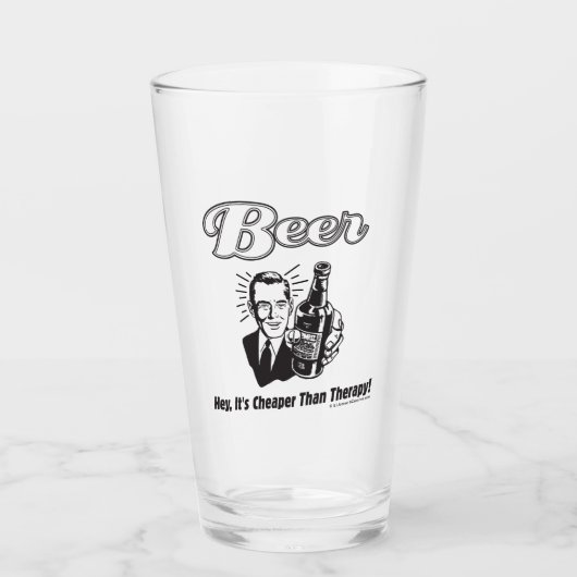 ビール:セラピーより安い タンブラーグラス (正面)
