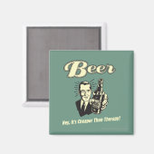 ビール:セラピーより安い マグネット (正面/裏面)