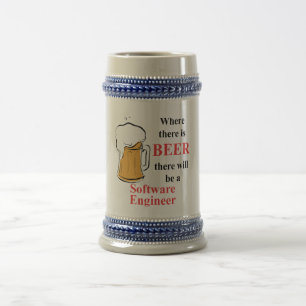 ビール-ソフトウェアエンジニア--があるところ ビールジョッキ