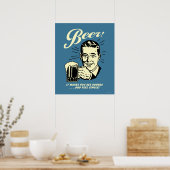 ビール：ダブルが見える ポスター (キッチン)