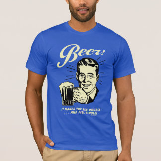 ビール:ダブルが見える Tシャツ