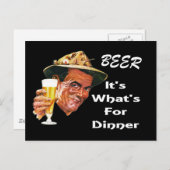 ビール – ディナーの何だ！ ポストカード (正面/裏面)