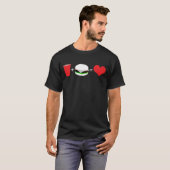 ビール+ハンバーガー=愛 Tシャツ (正面フル)