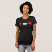 ビール+ハンバーガー=愛 Tシャツ (正面フル)